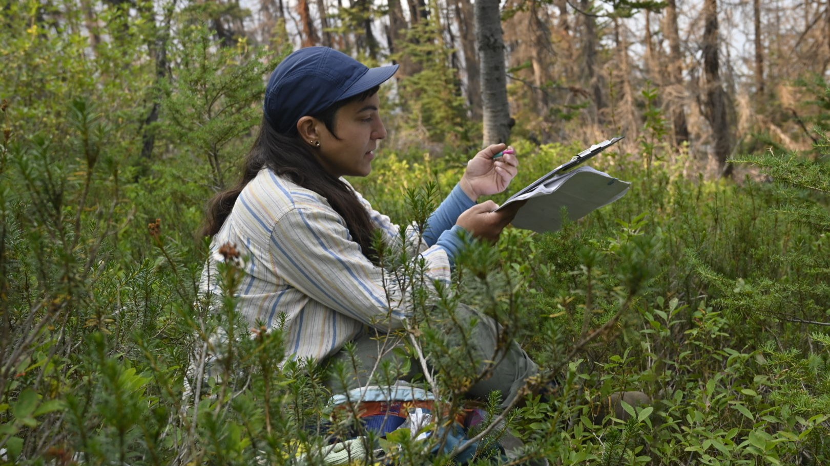 Maysa Miller taking field notes